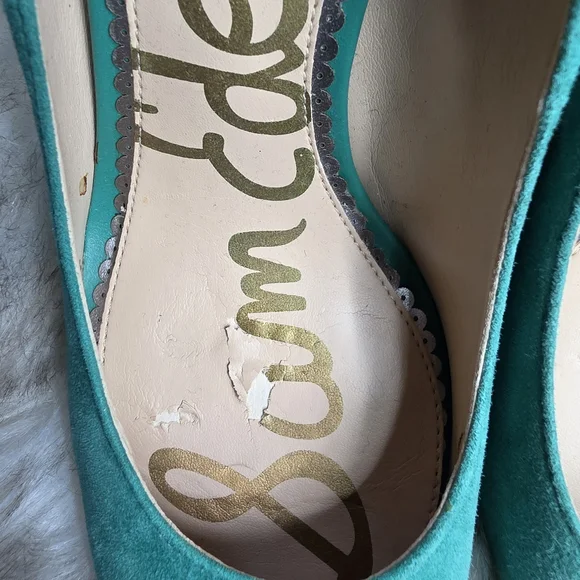 Sam Edelman Women's Kerry Green Suede Pumps "Hazel" - Picture 4 of 8